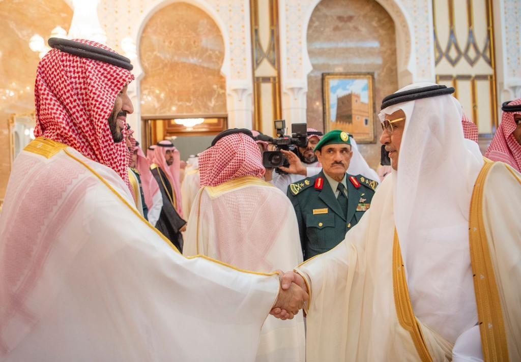 ولي العهد يستقبل المهنئين بعيد الأضحى المبارك 
