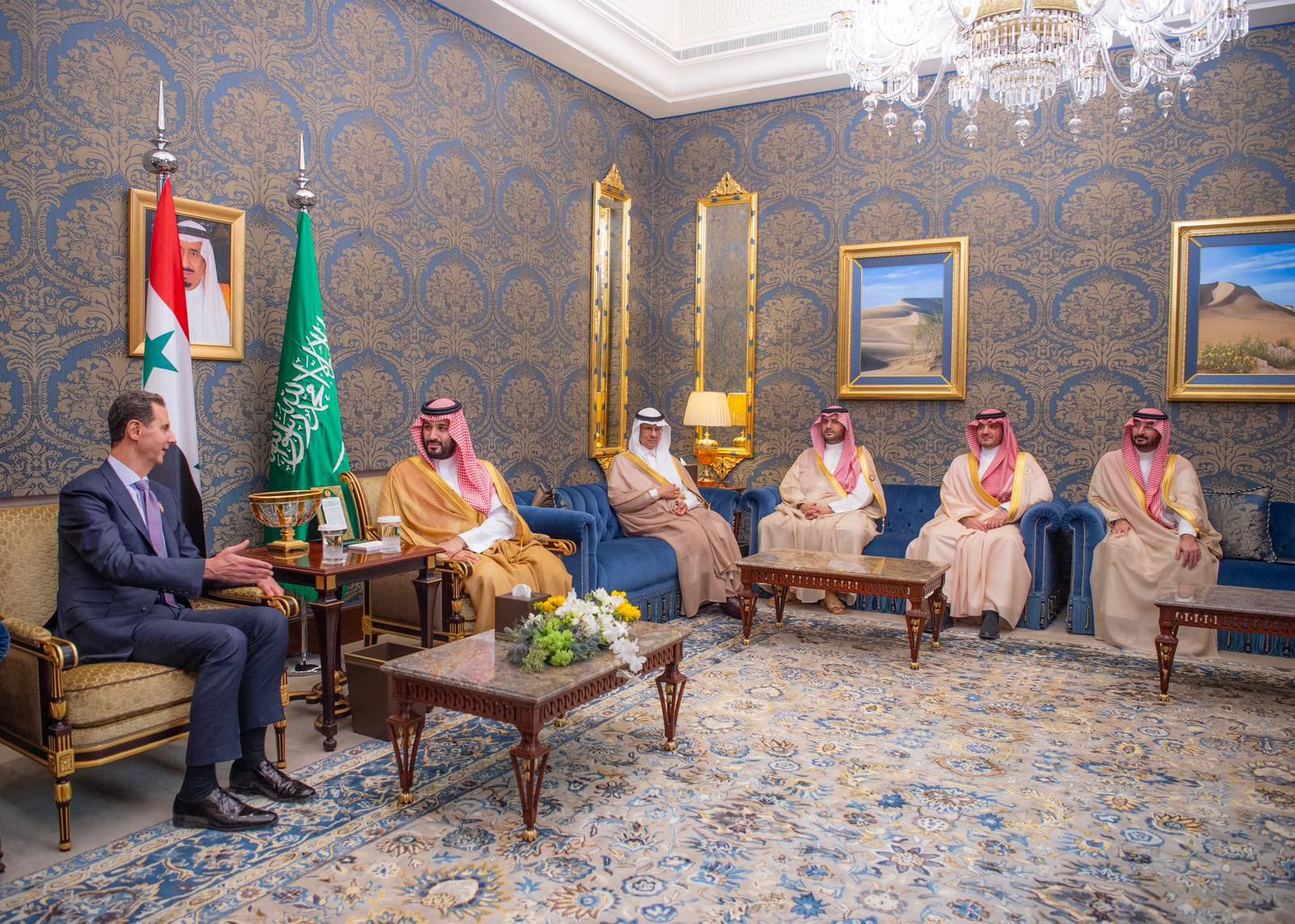 ولي العهد يلتقي الرئيس السوري  