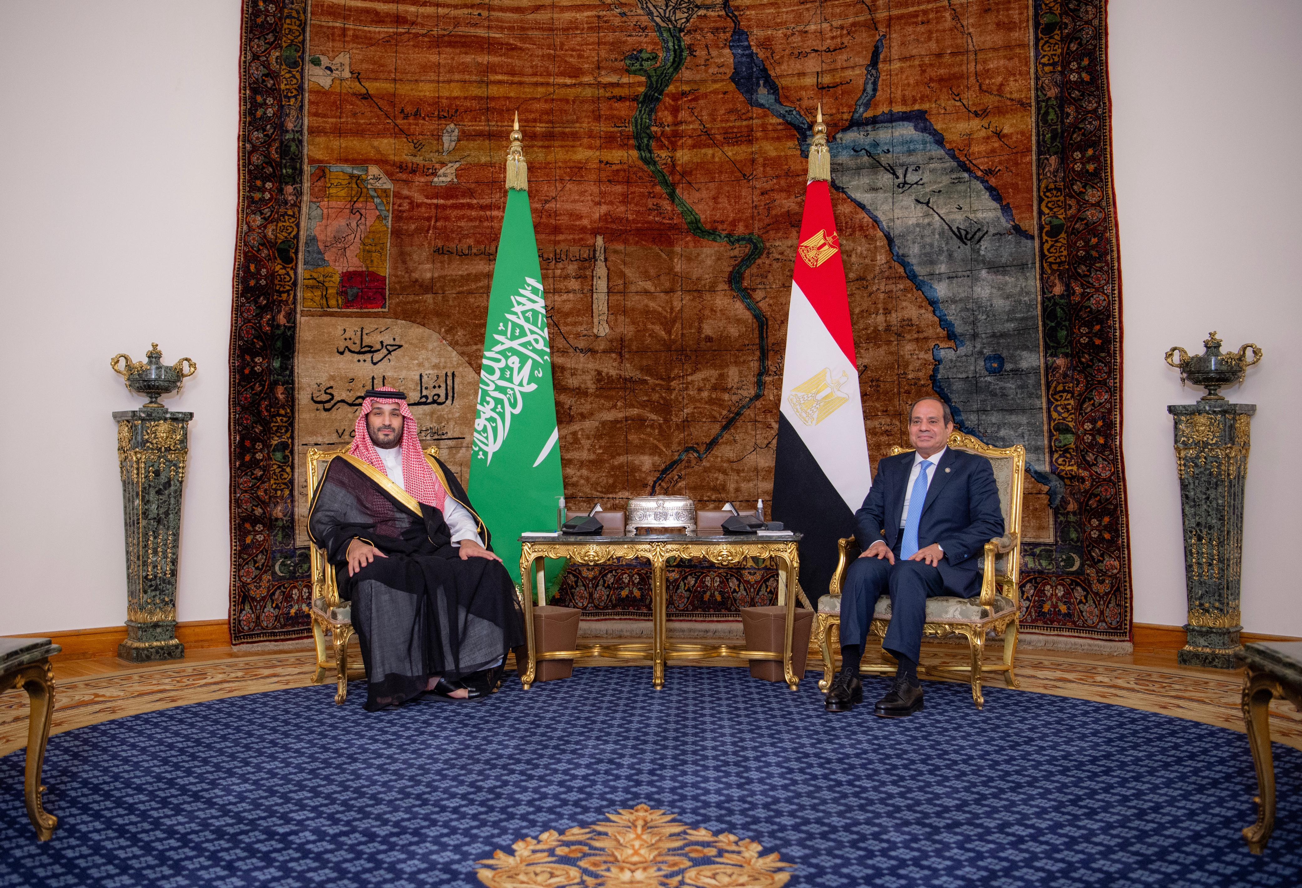  ولي العهد والرئيس المصري يعقدان جلسة مباحثات موسعة