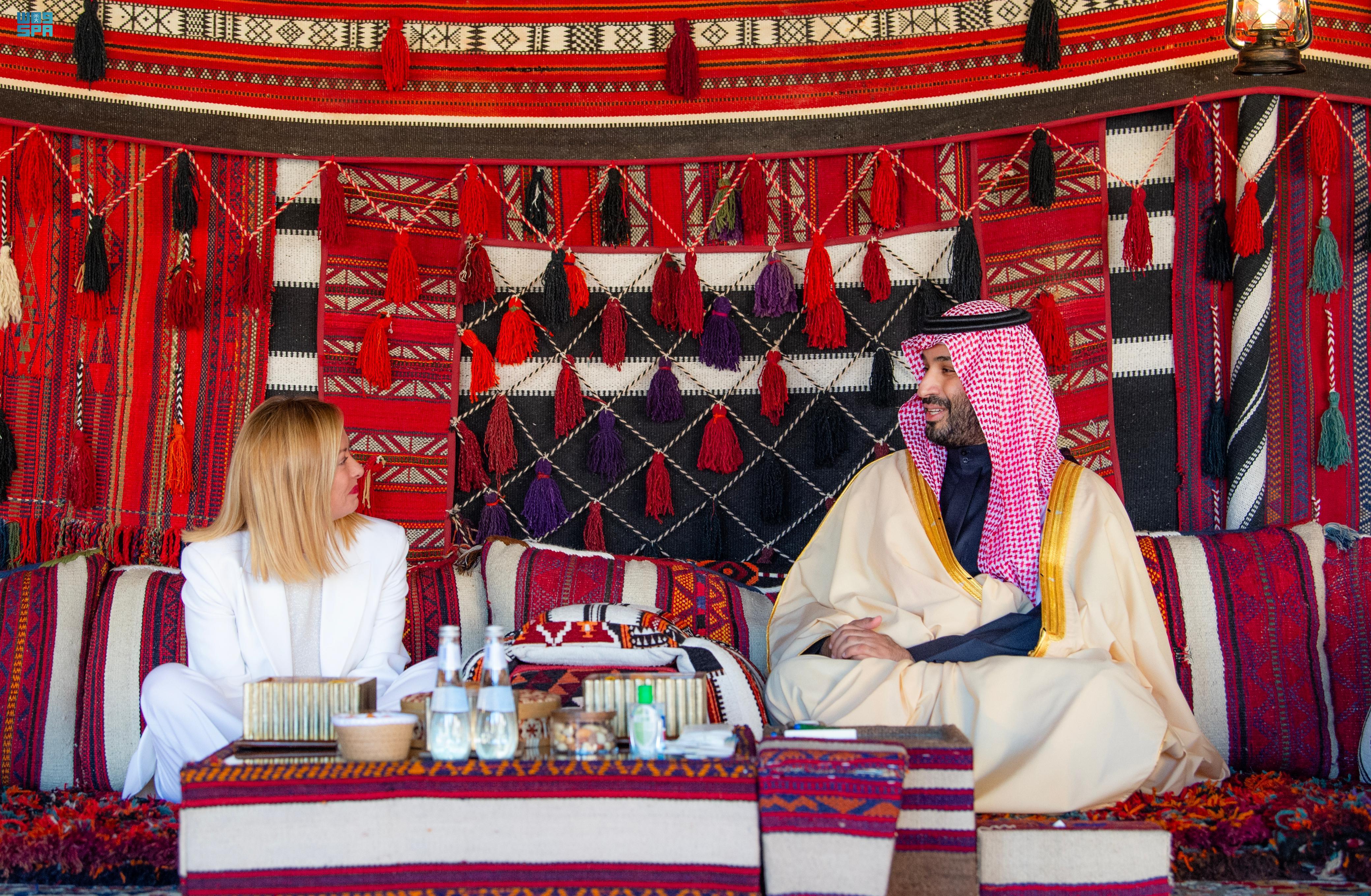 ولي العهد يستقبل دولة رئيسة الوزراء في الجمهورية الإيطالية