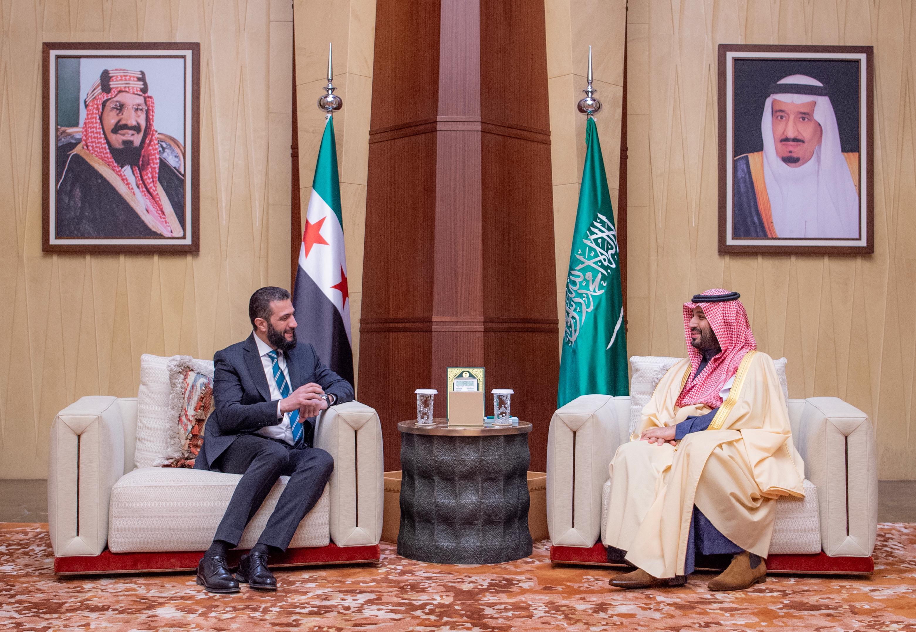 ولي العهد يستقبل رئيس الجمهورية العربية السورية