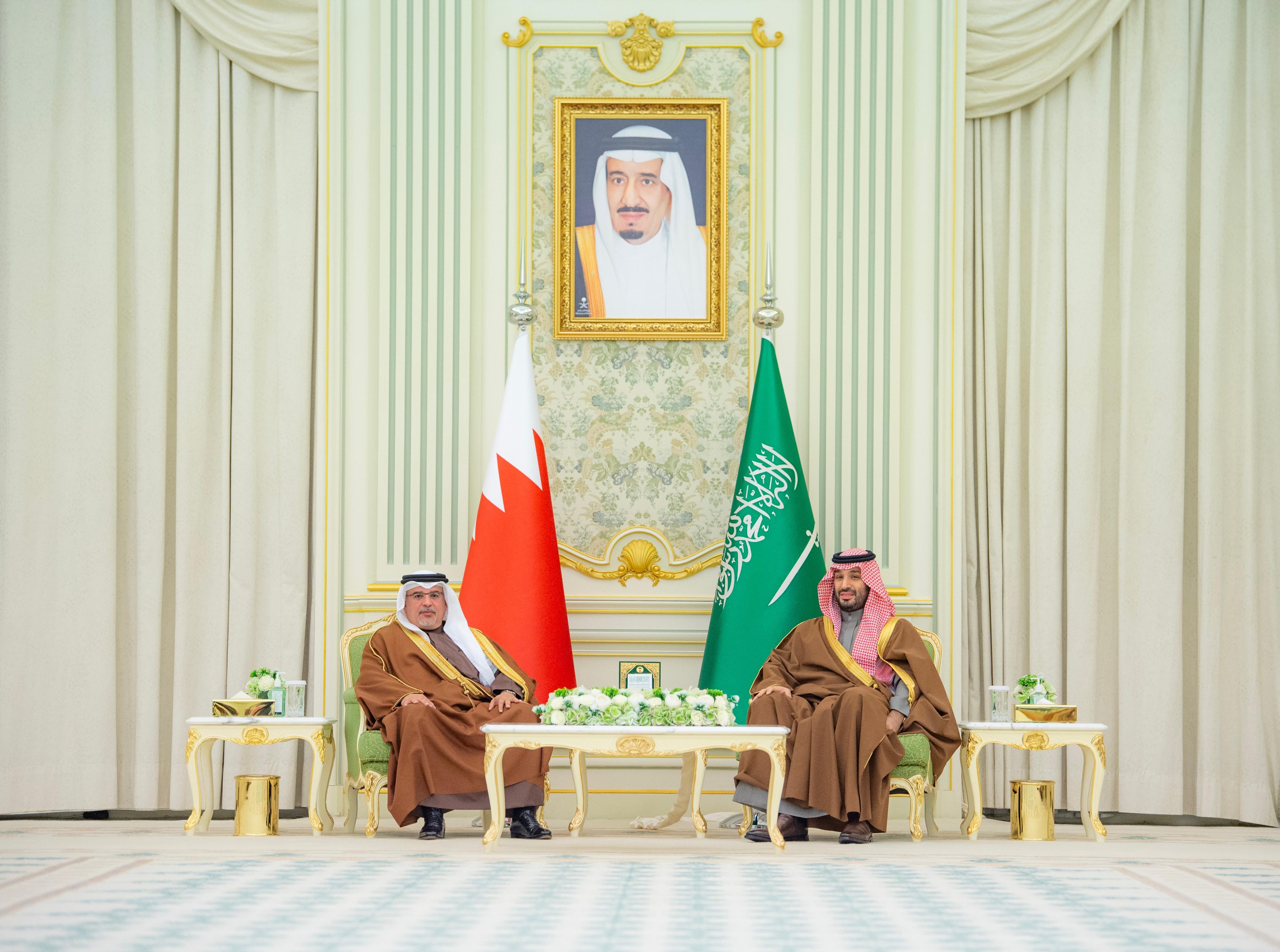 ولي العهد وولي عهد مملكة البحرين يترأسان اجتماع مجلس التنسيق السعودي البحريني