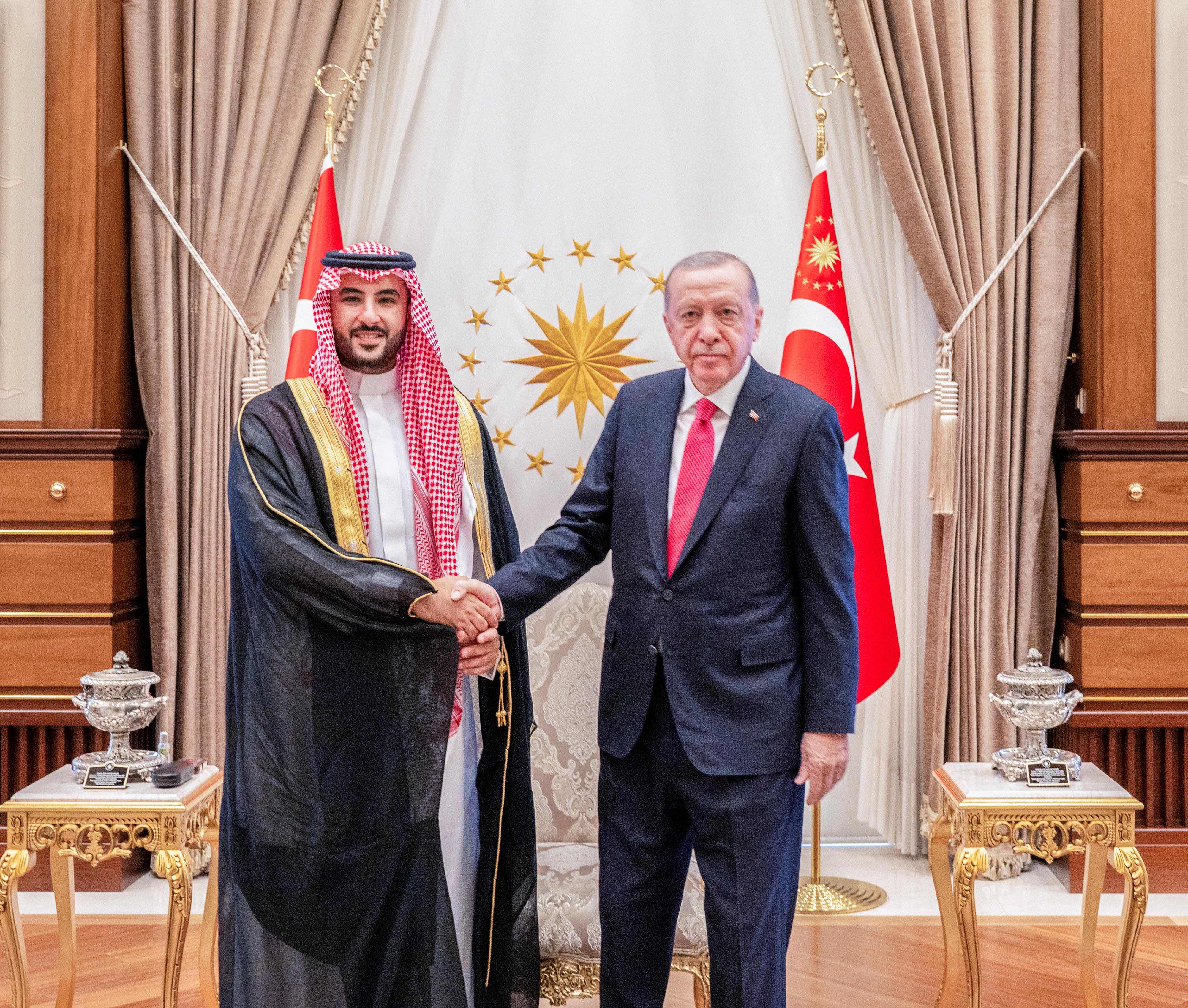 وزير الدفاع يلتقي رئيس تركيا