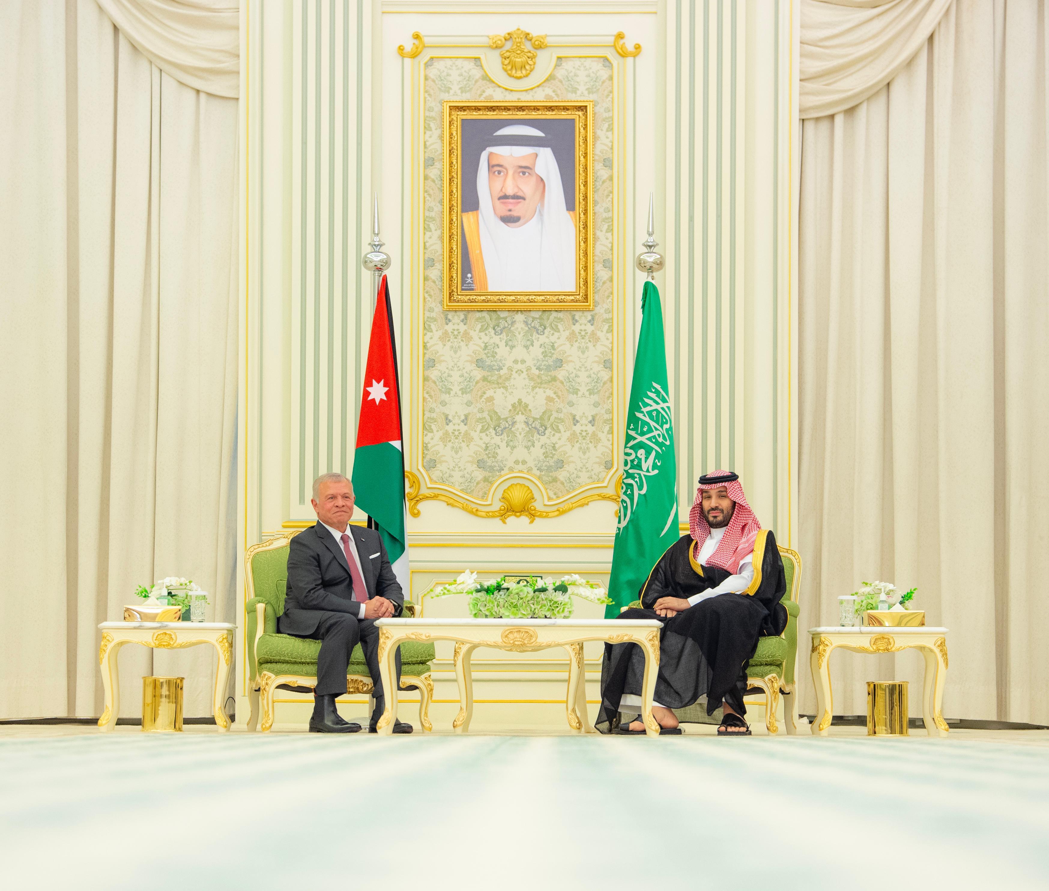 ولي العهد يستقبل جلالة ملك الأردن 