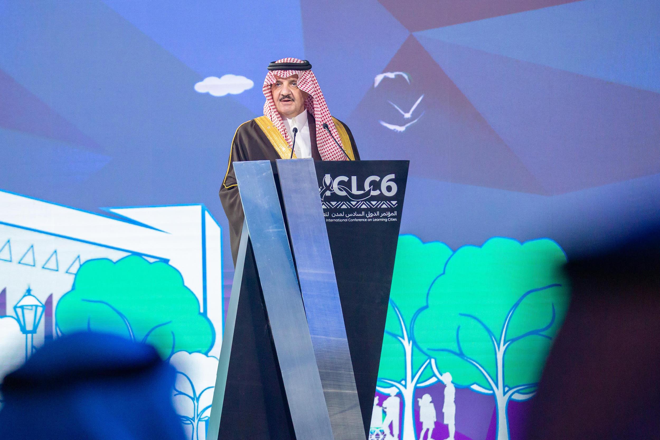 أمير المنطقة الشرقية يفتتح المؤتمر الدولي السادس لمدن التعلم (ICLC6) بالجبيل الصناعية