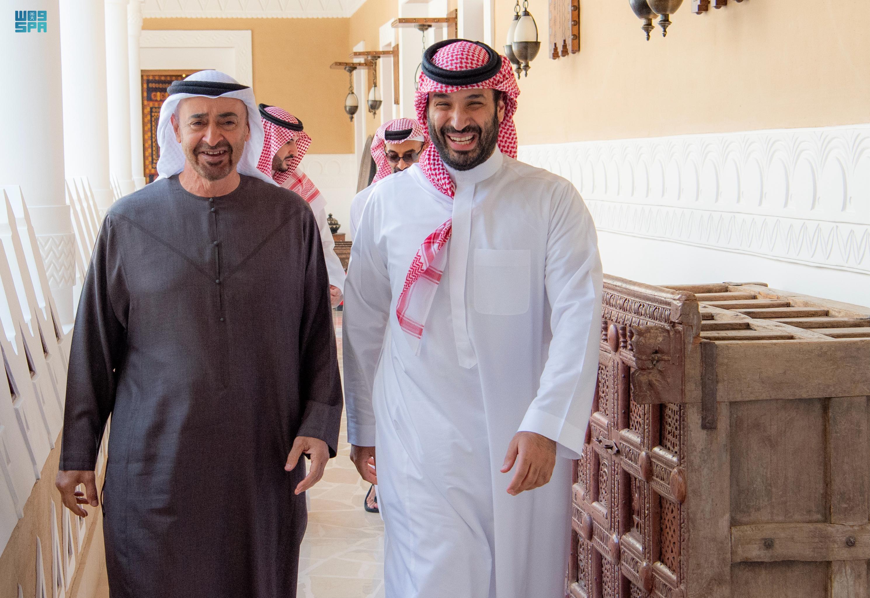 ولي العهد يستقبل رئيس دولة الإمارات