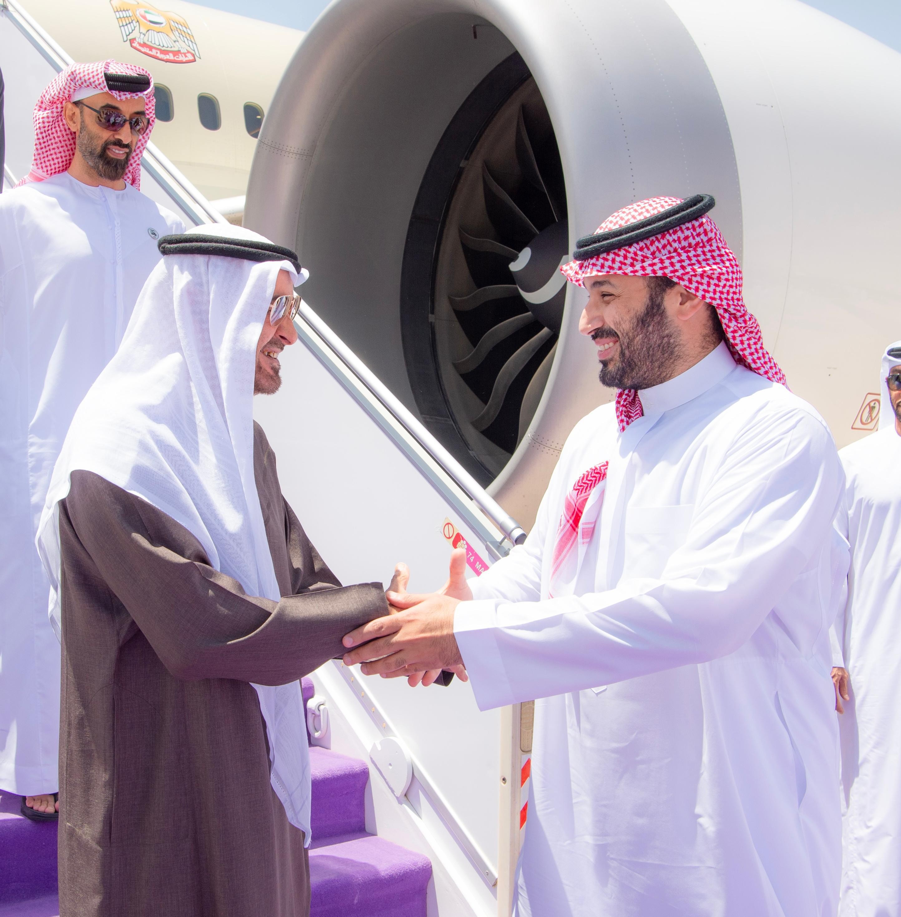 رئيس الإمارات يصل إلى الرياض وولي العهد في مقدمة مستقبليه