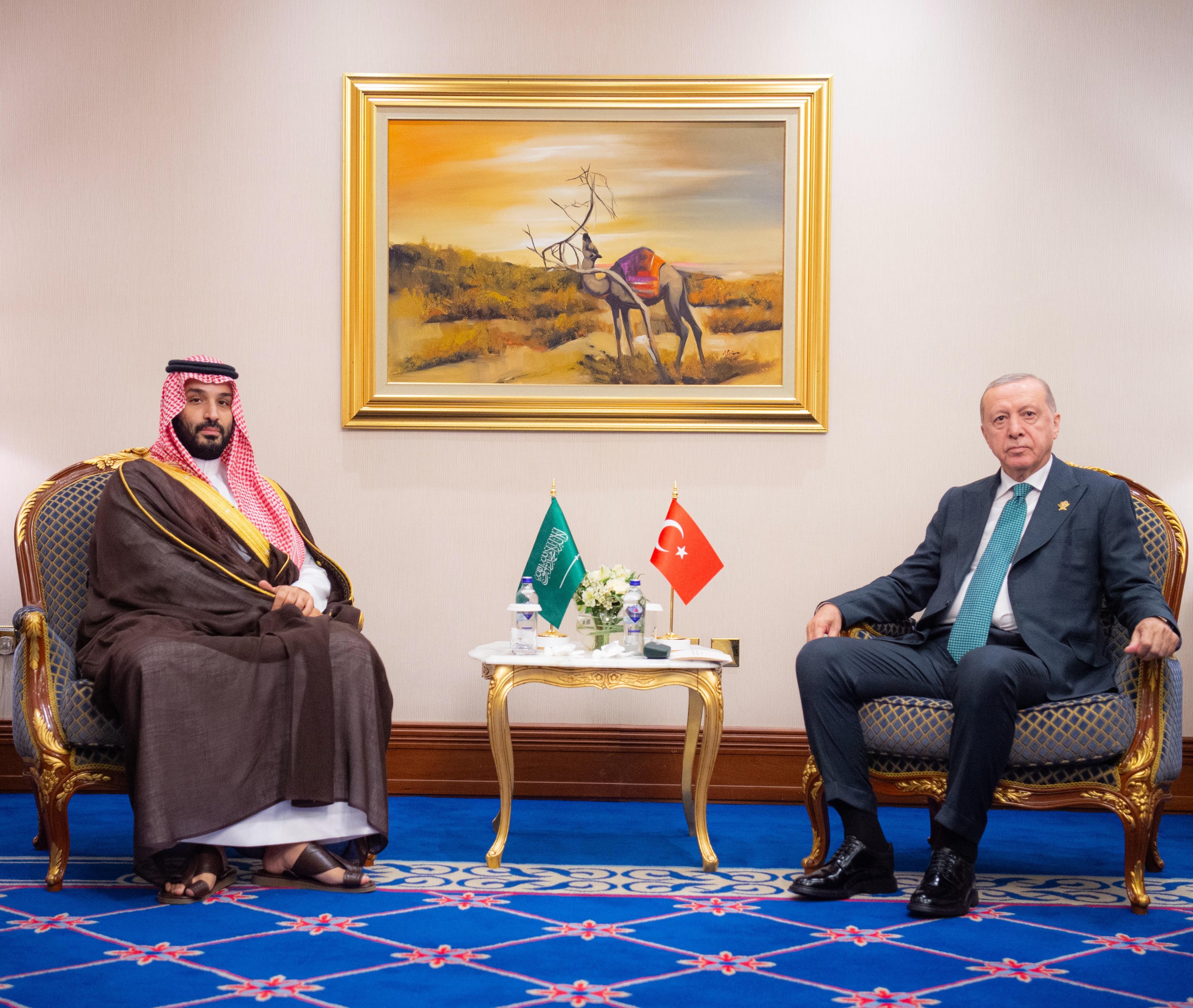 ولي العهد يلتقي رئيس الجمهورية التركية