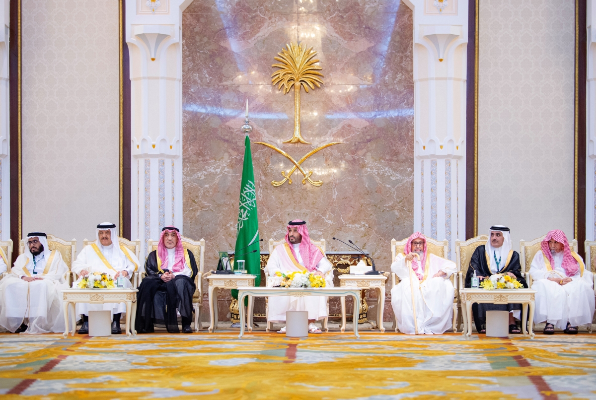 ولي العهد يستقبل المهنئين بعيد الأضحى المبارك
