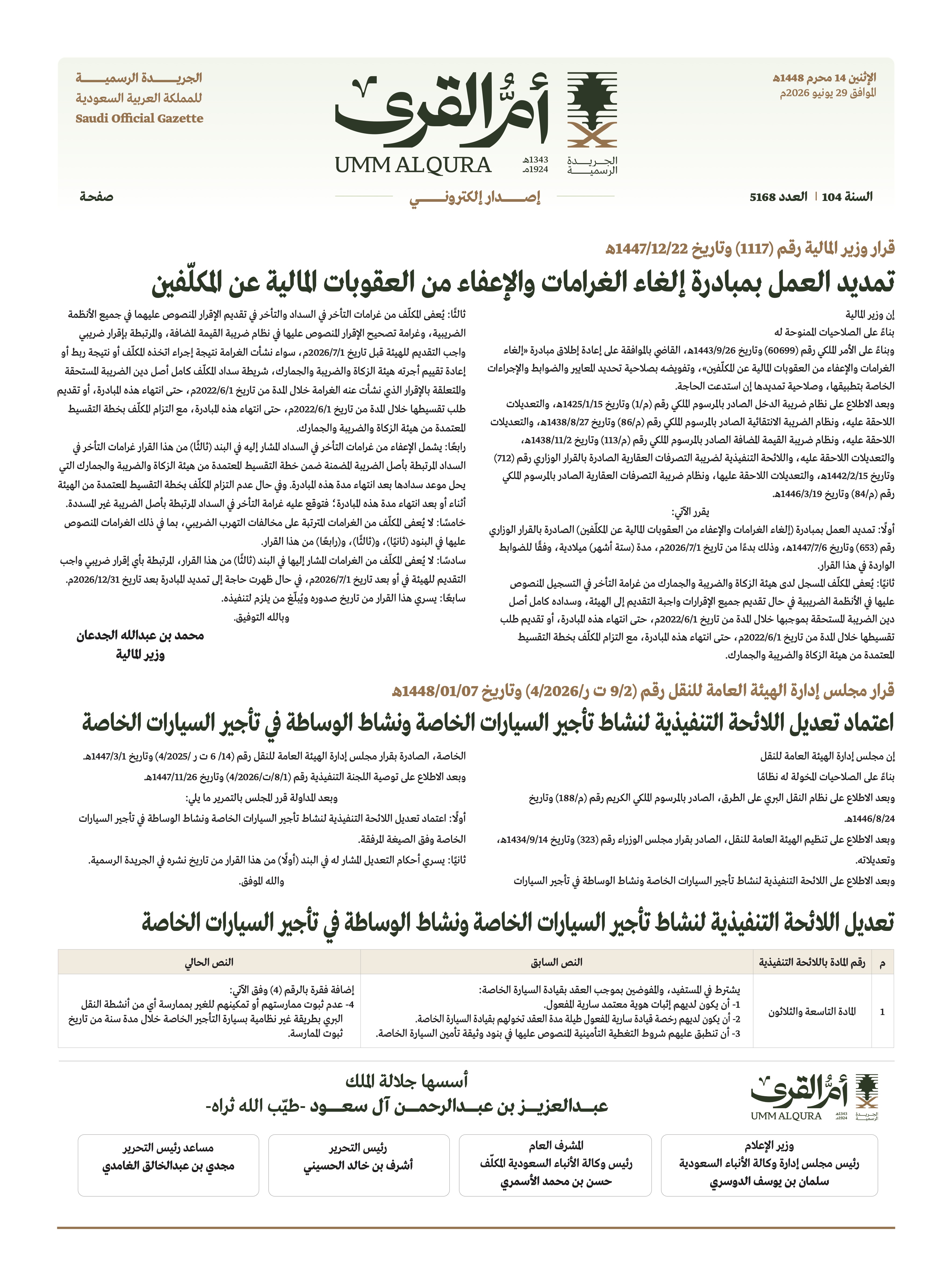 العدد 5168