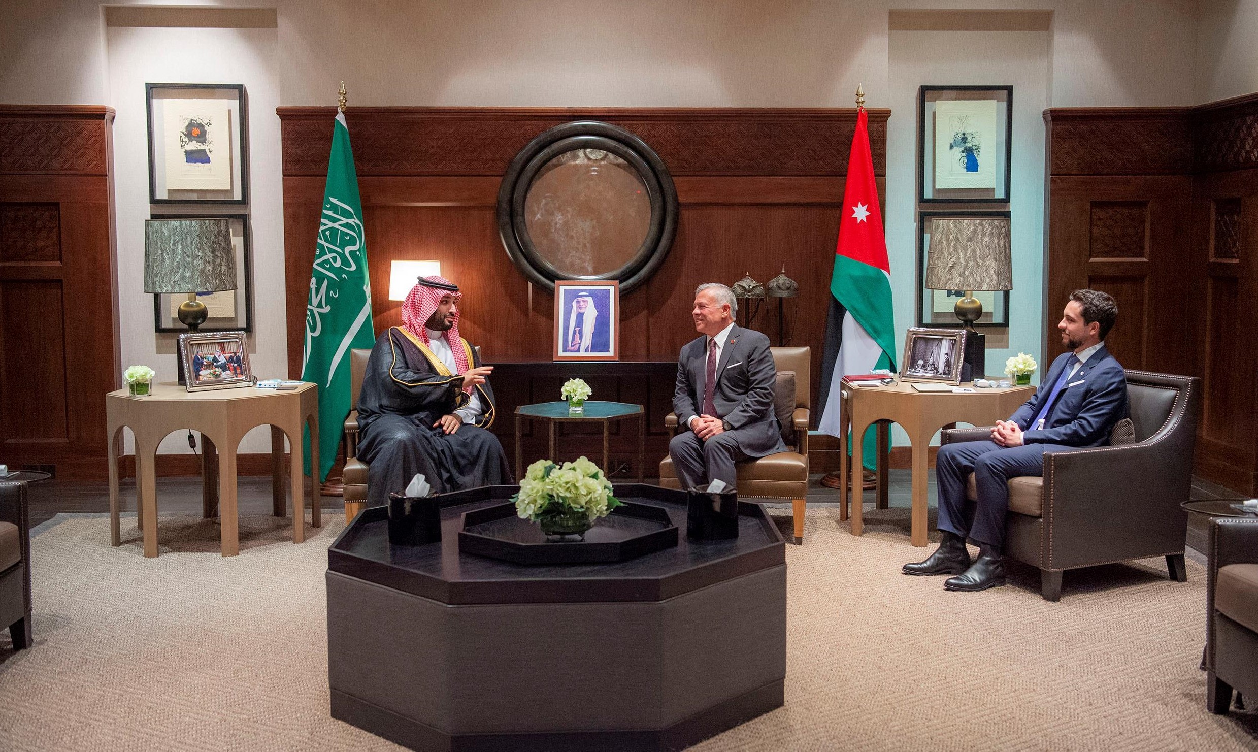 ولي العهد وملك الأردن يعقدان لقاء ثنائيا وجلسة مباحثات موسعة