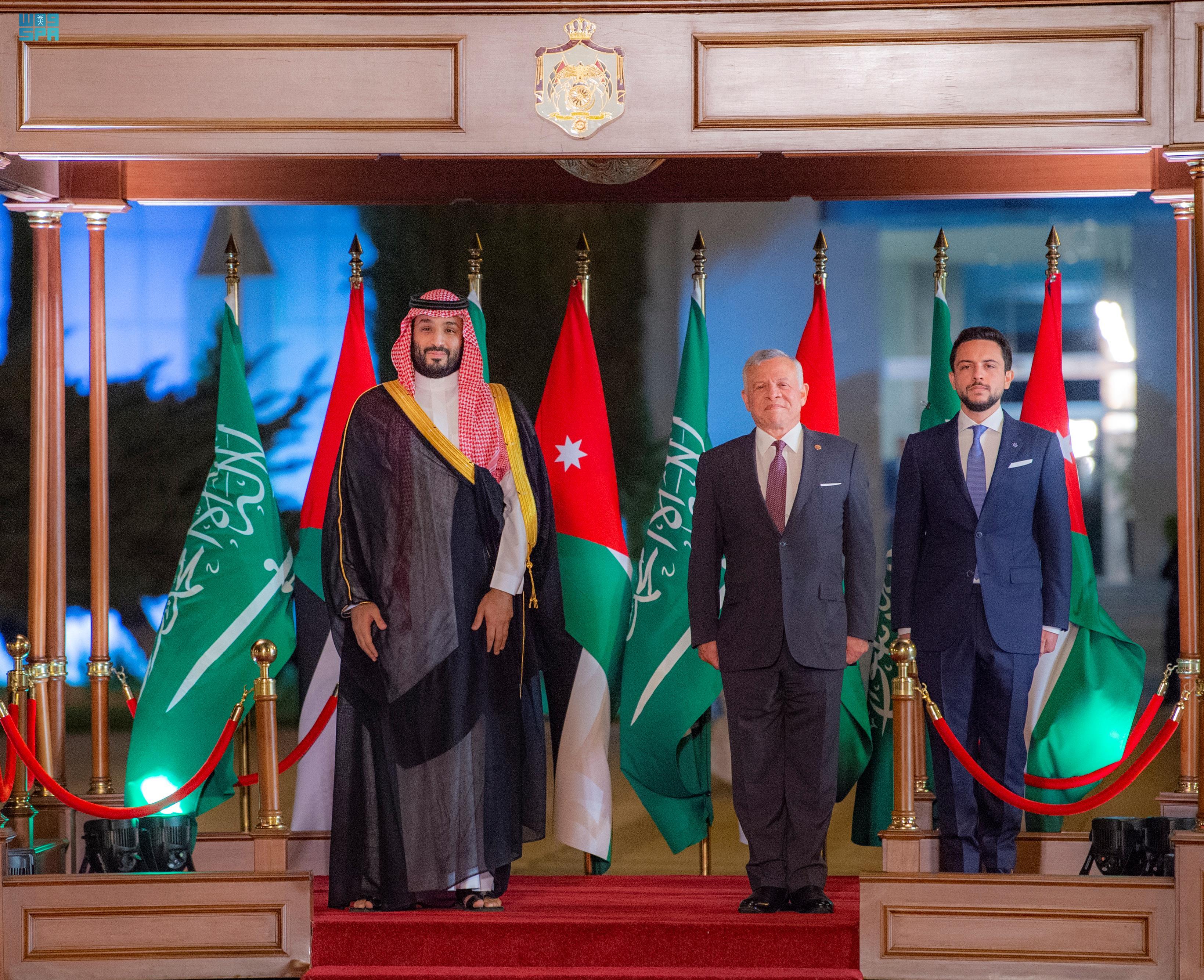 ولي العهد يصل إلى الأردن