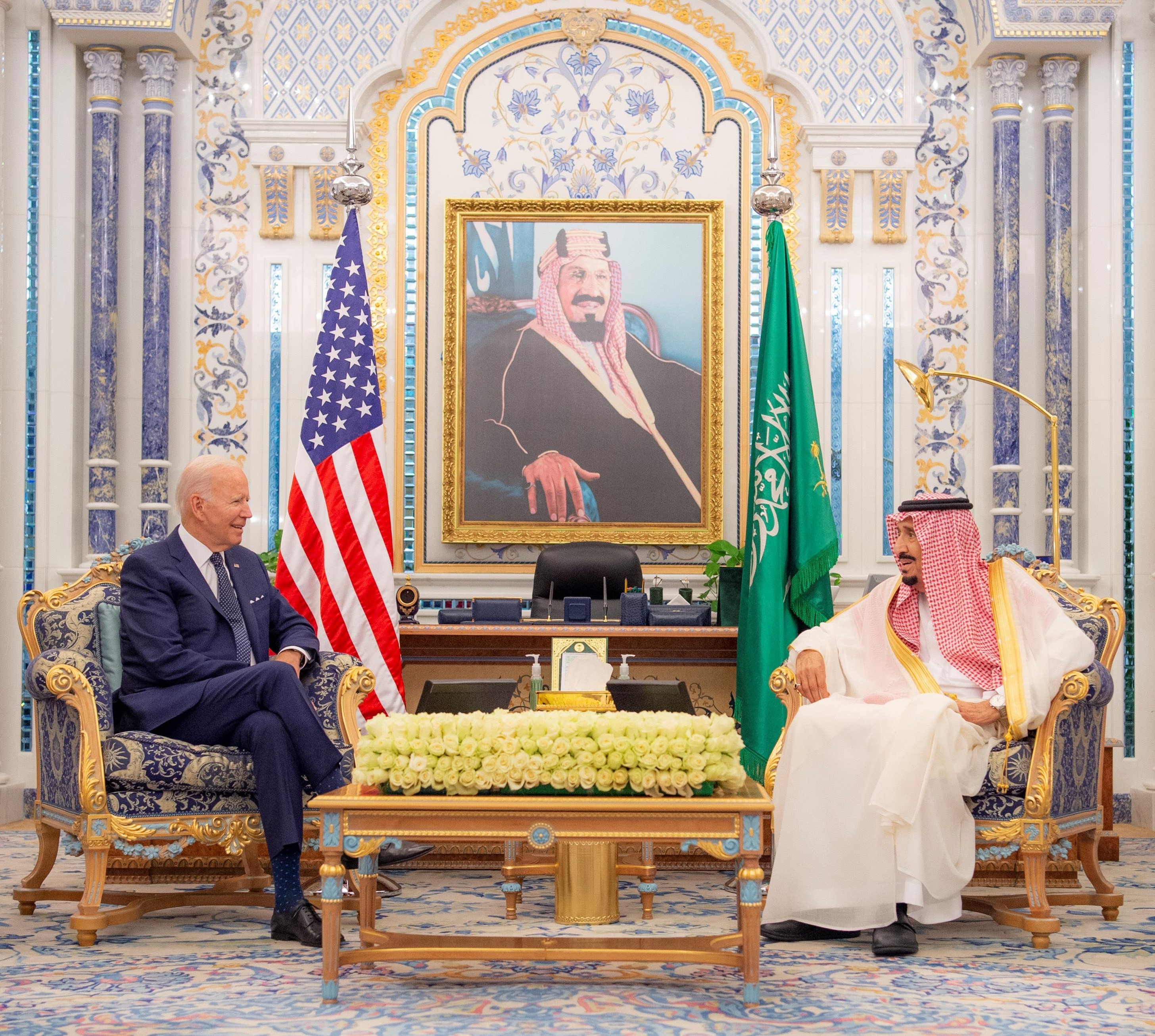 خادم الحرمين الشريفين يلتقي الرئيس الأمريكي
