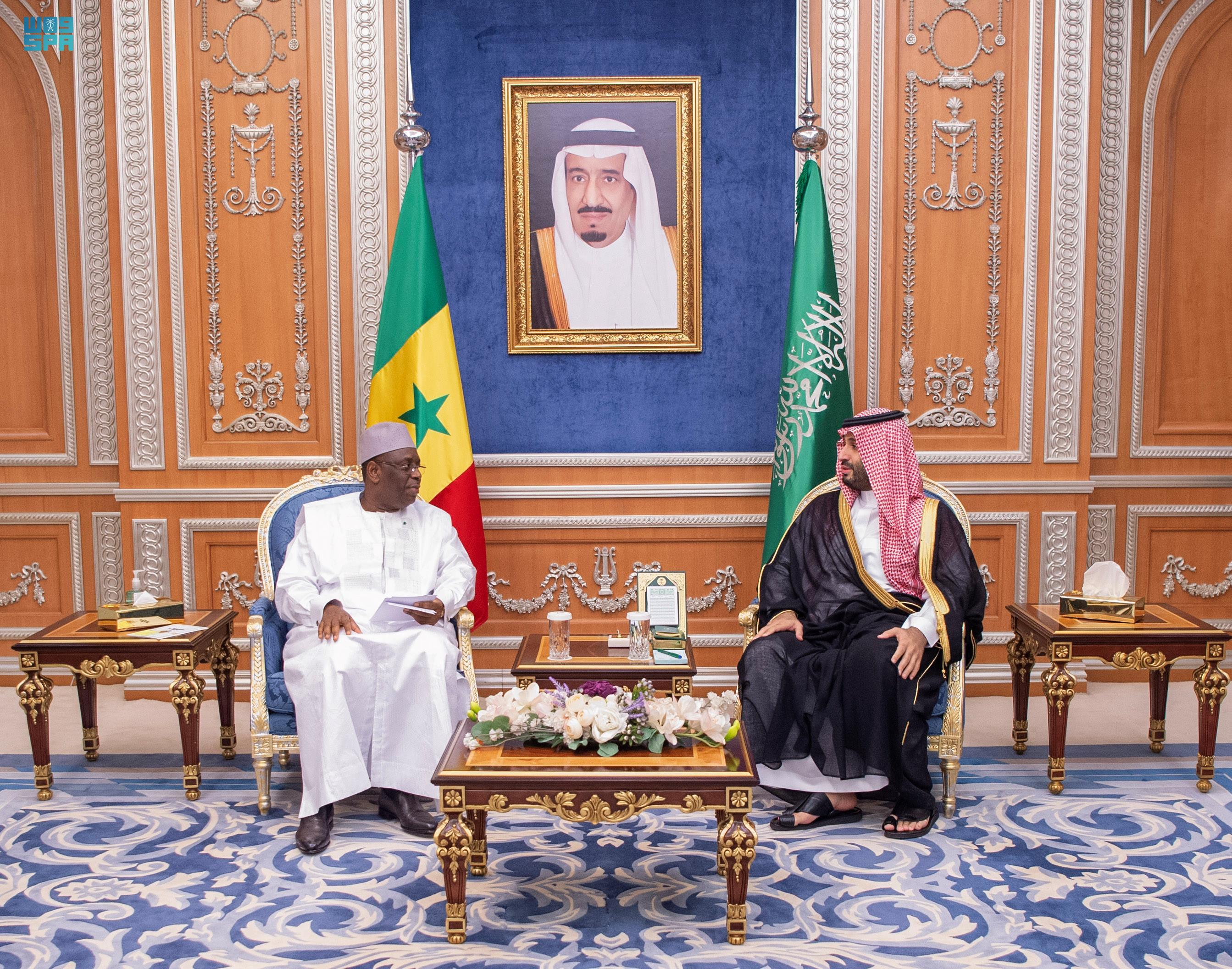 ولي العهد يستقبل رئيس السنغال