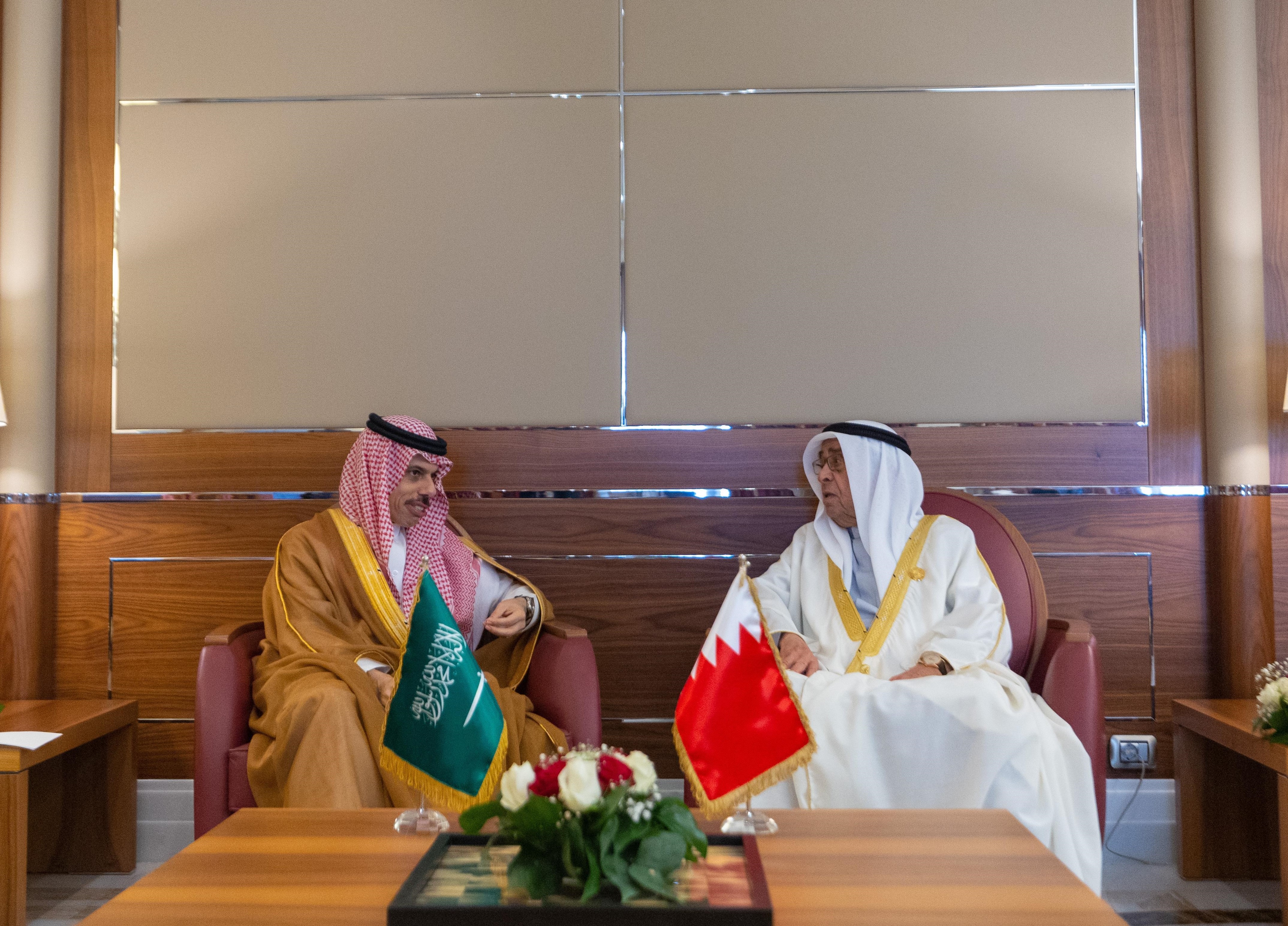 وزير الخارجية يلتقي الممثل الخاص لملك البحرين على هامش القمة العربية