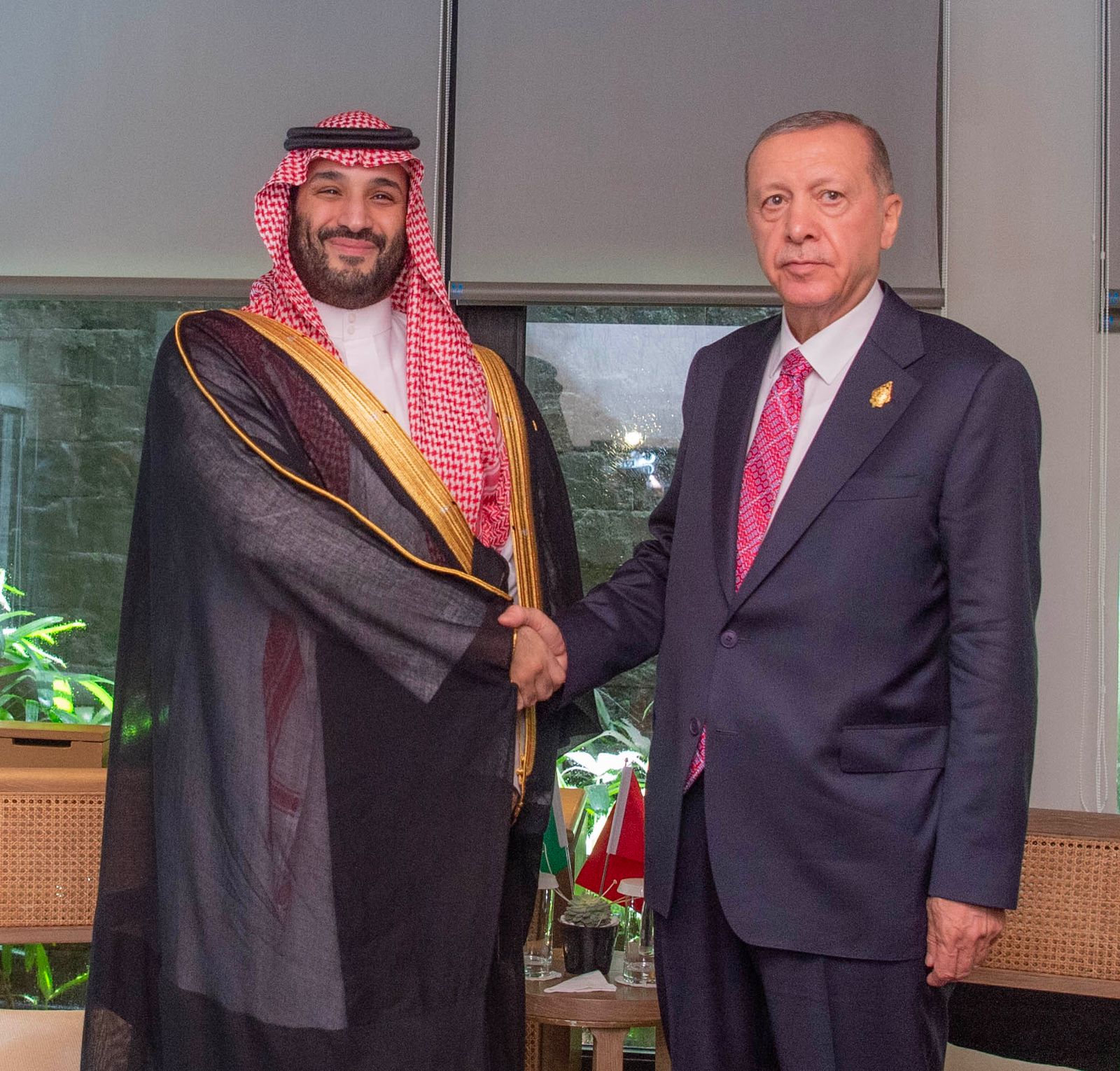 ولي العهد يلتقي الرئيس التركي