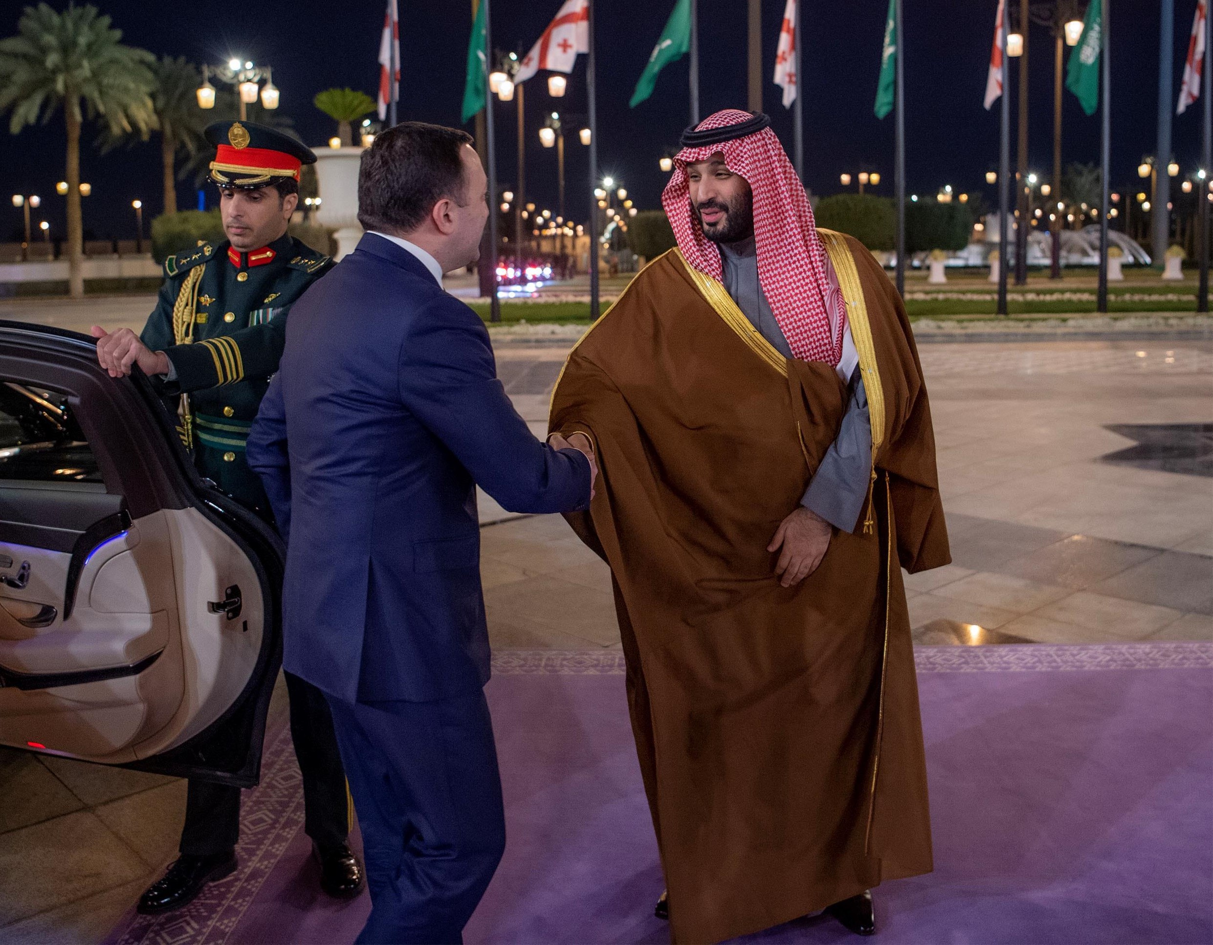 ولي العهد يستقبل رئيس وزراء جورجيا ويعقدان جلسة مباحثات