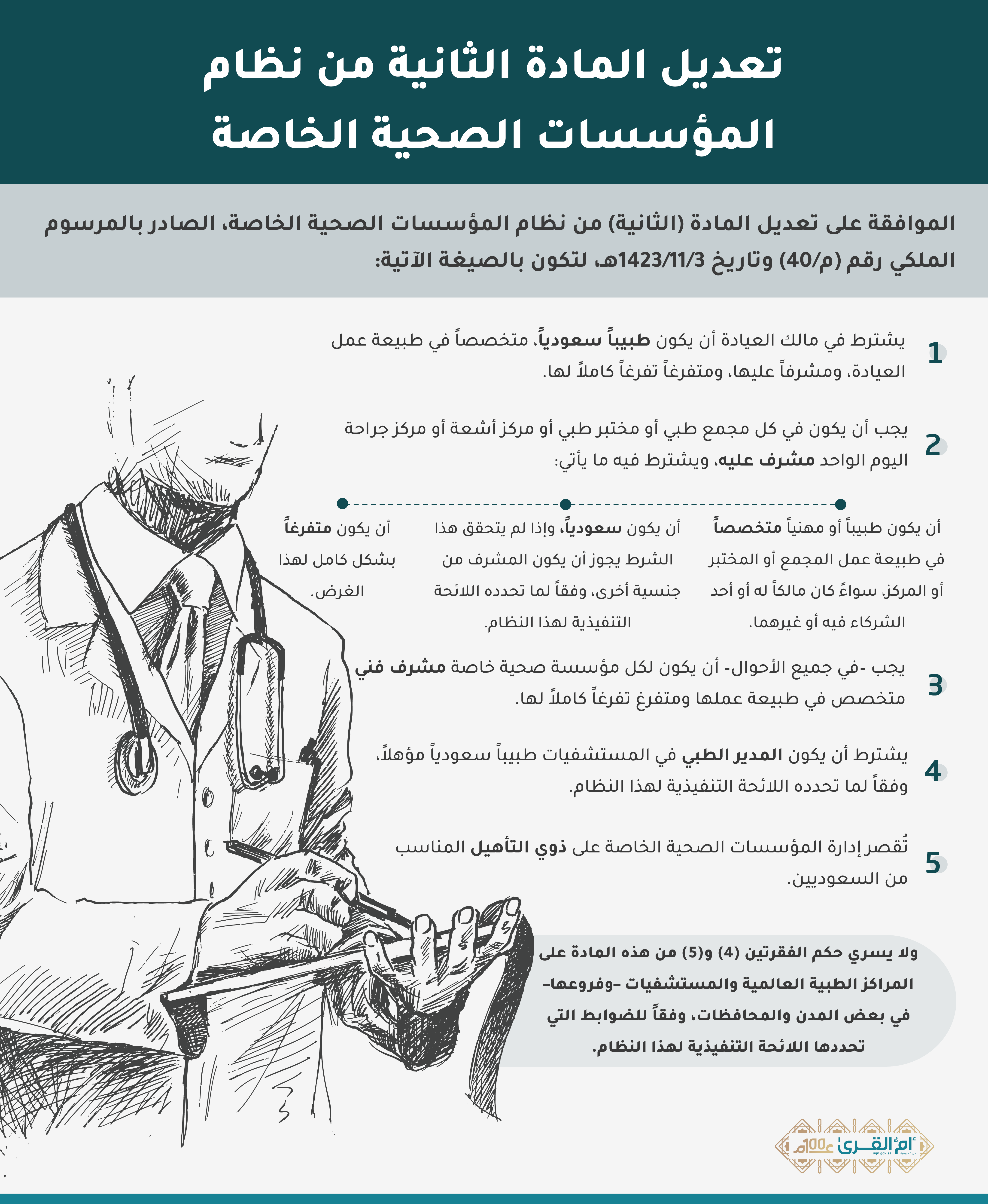 الموافقة على تعديل المادة (الثانية) من نظام المؤسسات الصحية الخاصة