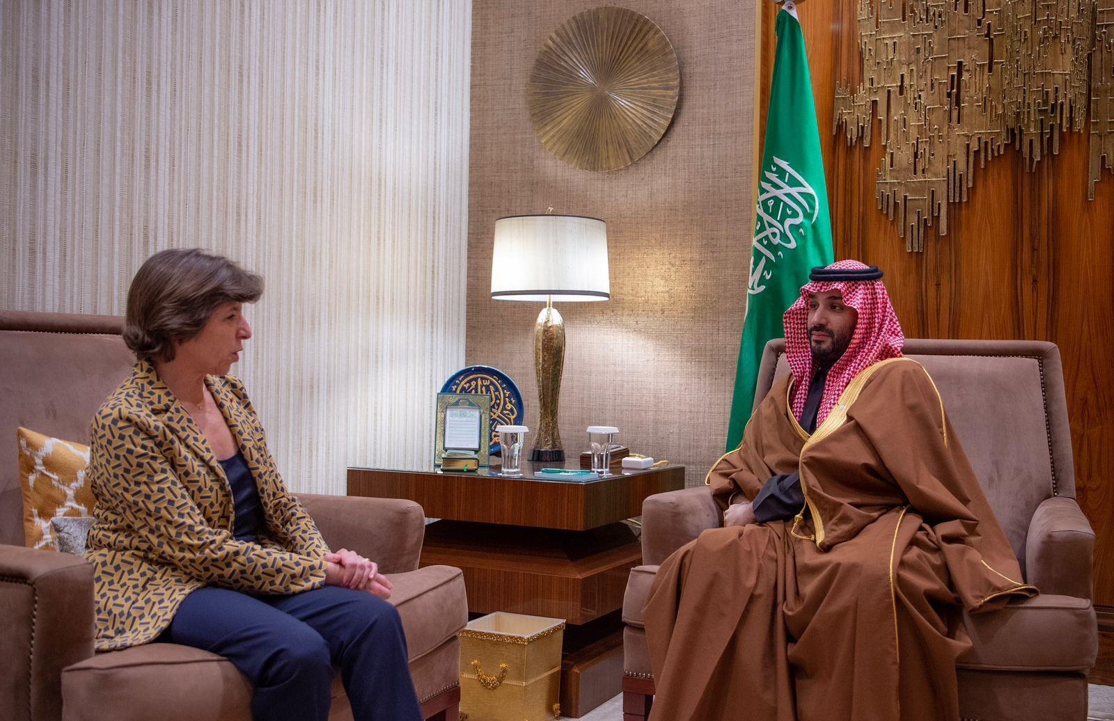 ولي العهد يستقبل وزيرة خارجية فرنسا