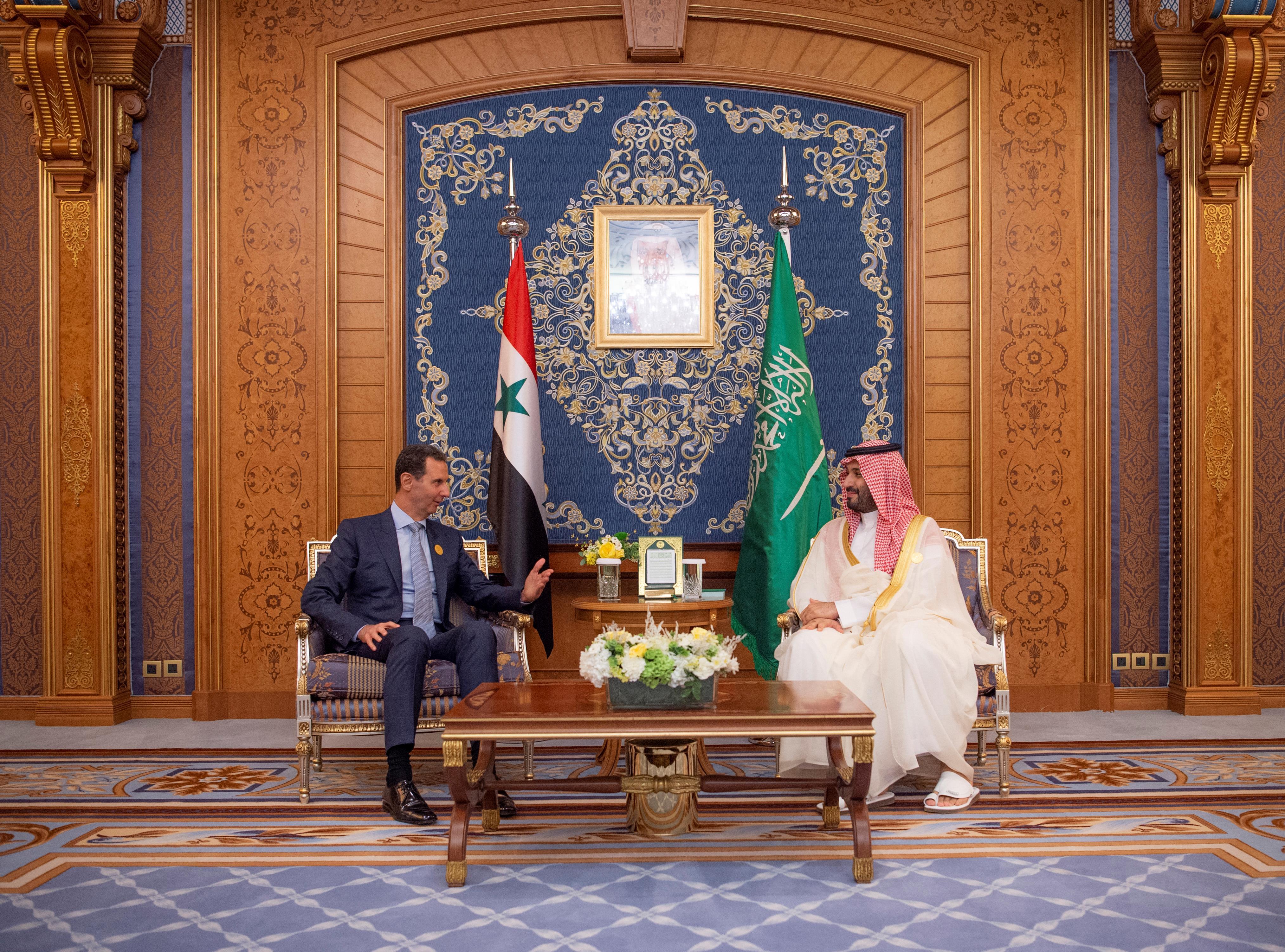 ولي العهد يلتقي الرئيس السوري