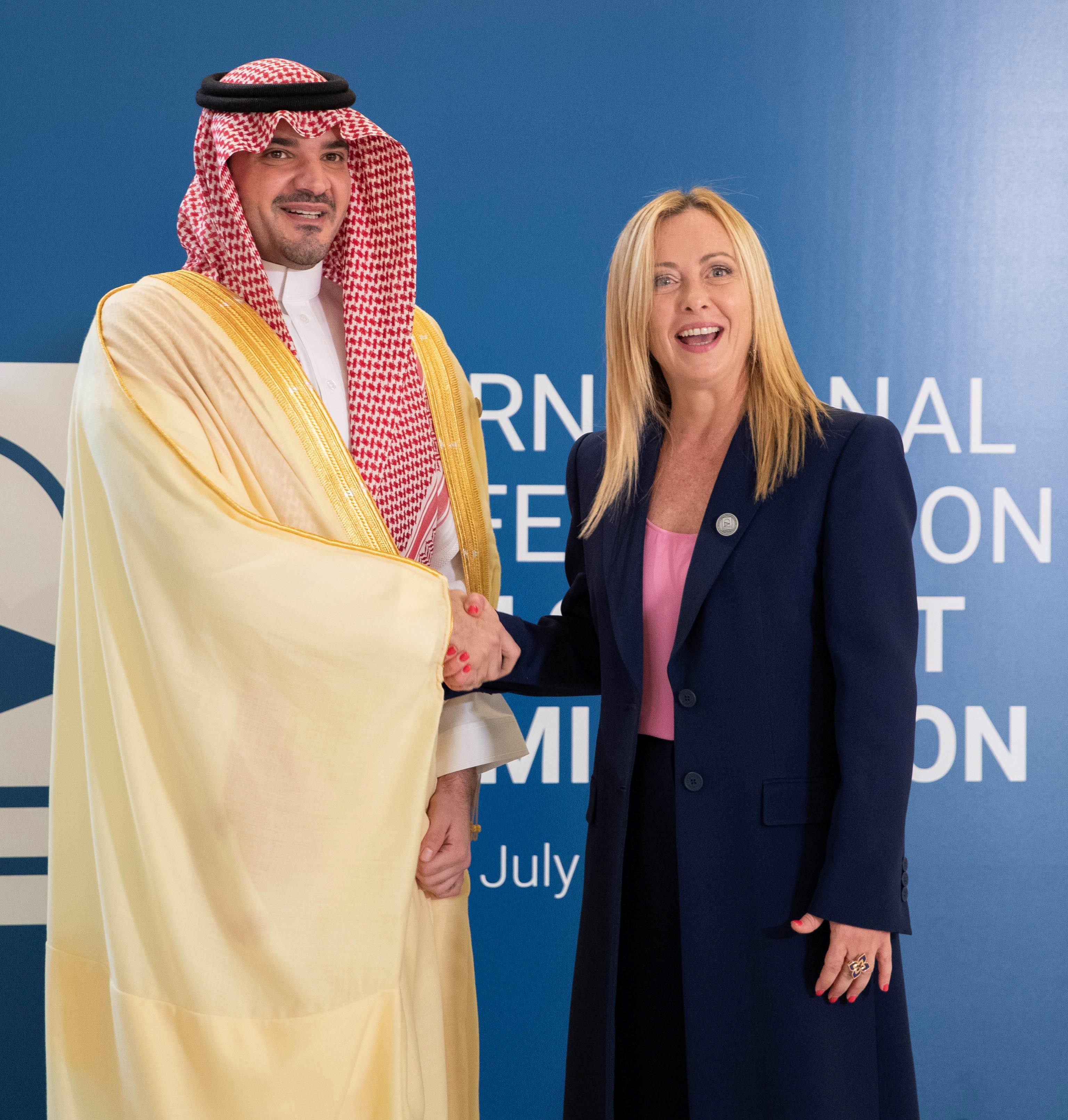  وزير الداخلية يرأس وفد المملكة المشارك في مؤتمر التنمية والهجرة بإيطاليا 