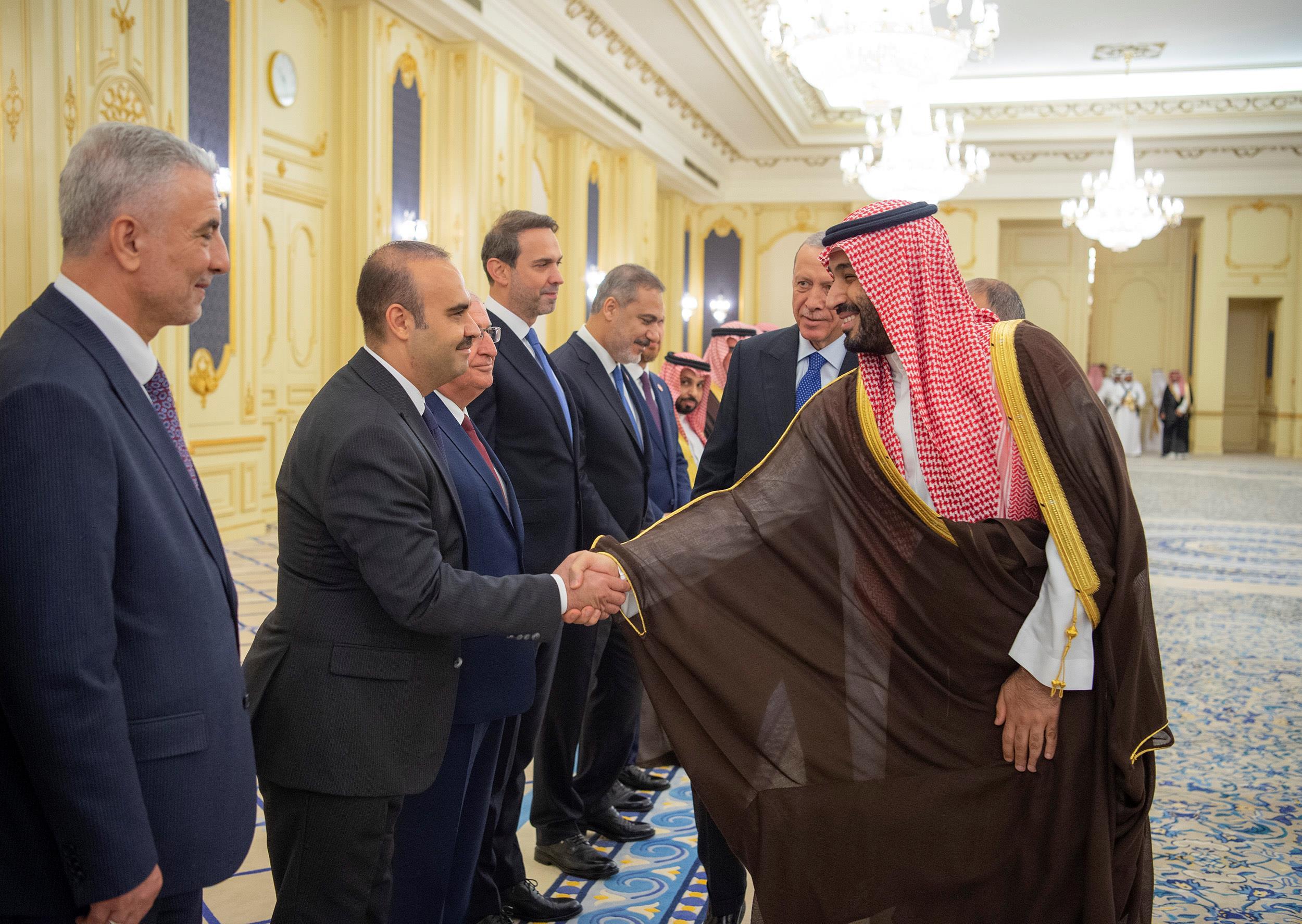 ولي العهد يستقبل الرئيس التركي ويعقدان جلسة مباحثات رسمية