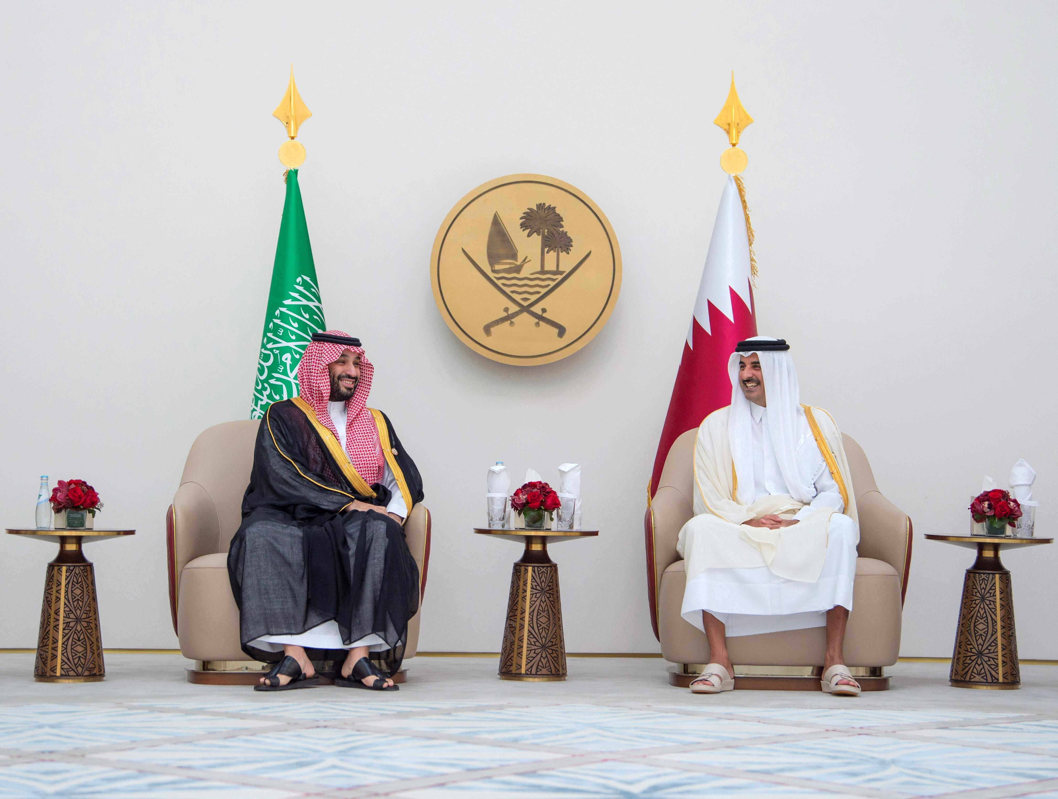 ولي العهد يصل إلى دولة قطر