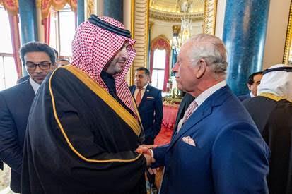 الأمير تركي بن محمد بن فهد يحضر حفل استقبال جلالة الملك تشارلز الثالث